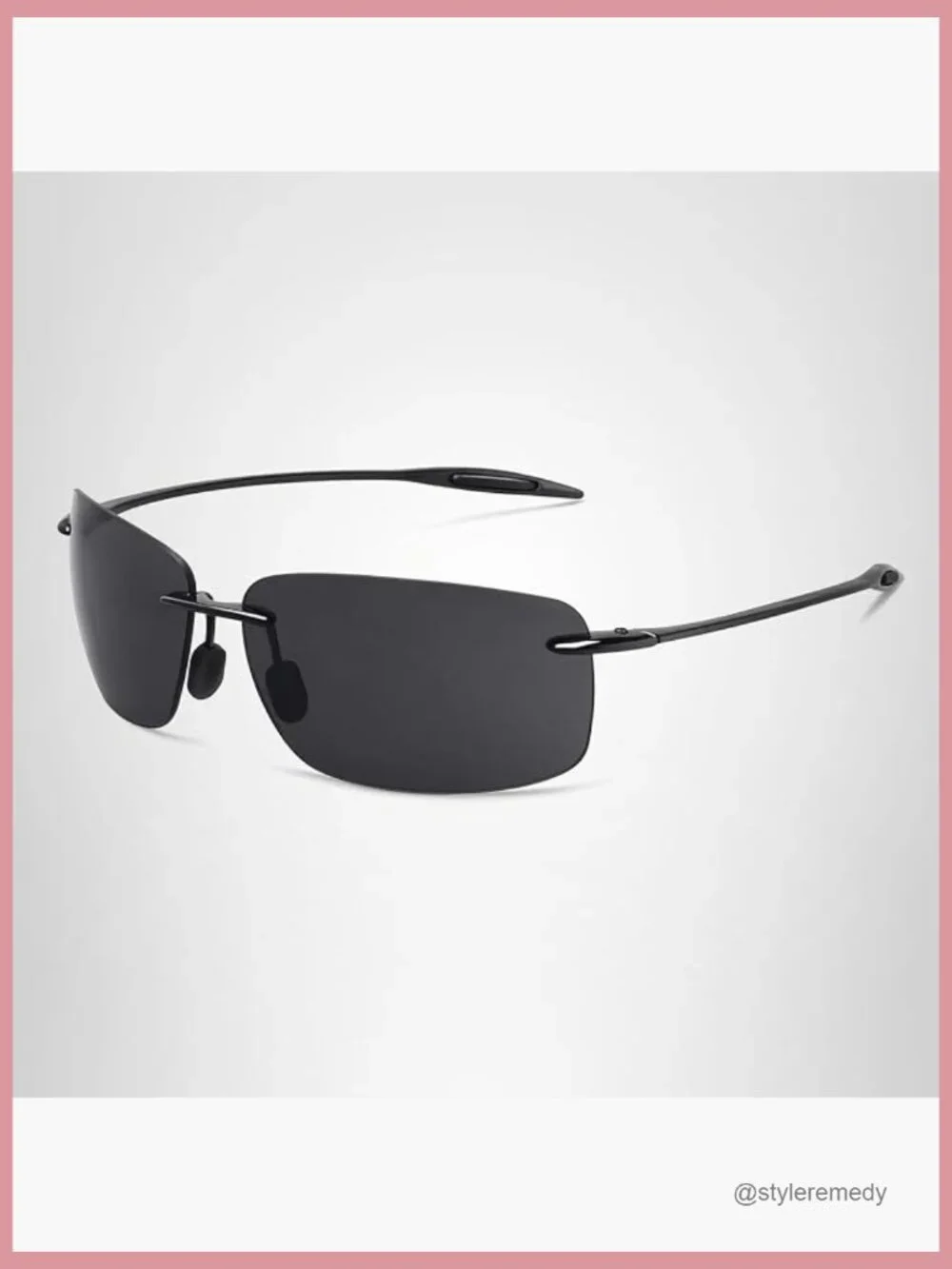 TR90 Rimless Sports Sunglasses for Men Women Running Fishing Golf